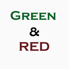 Vert rouge icône
