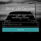 ikon BMW VIN Decoder