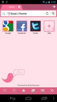 Pink Bird Boat Browser Theme Plakat