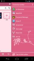 Pink Bird Boat Browser Theme स्क्रीनशॉट 1