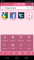 Pink Bird Boat Browser Theme 스크린샷 2