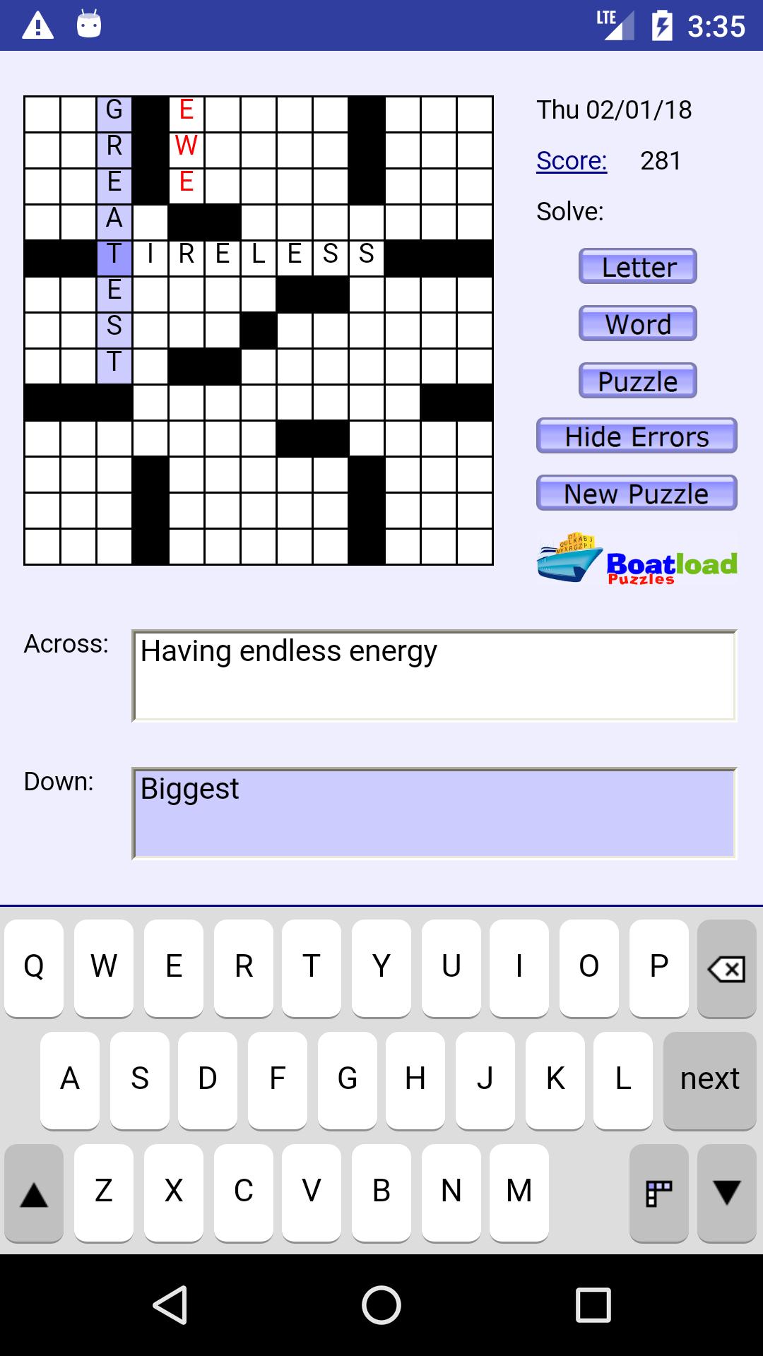 Crossword new daily
