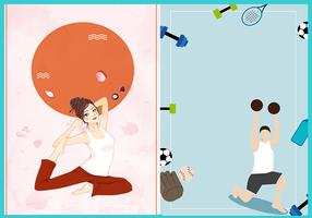 پوستر ممارسة الرياضة في منزلك