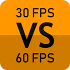 30 FPS vs 60 FPS ไอคอน