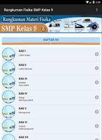 برنامه‌نما Rangkuman Fisika SMP Kelas 9 عکس از صفحه