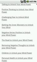برنامه‌نما Unlock Your Mind Power عکس از صفحه