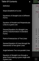 Straight Line Math Formula e-Book capture d'écran 2