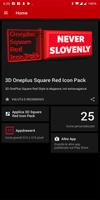 3D Square Red Icon Pack Oneplu screenshot 1