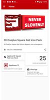 3D Square Red Icon Pack Oneplu screenshot 2