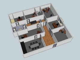 3D Modular Home Floor Plan poster
