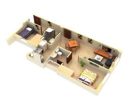 3D Modular Home Floor Plan screenshot 1