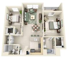 3D Modular Home Floor Plan screenshot 3