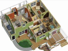 3D Home Floor Plan Ideas Affiche