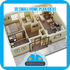 3D 작은 홈 계획 아이디어 아이콘