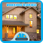 Maison en bois design icône
