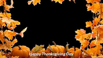 Happy Thanksgiving Photo Frame Affiche