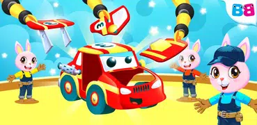 兒童汽車：汽車製造商和汽車模擬器–兒童遊戲