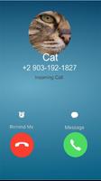 Fake Call Cat capture d'écran 1