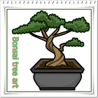 Bonsai tree art design icône