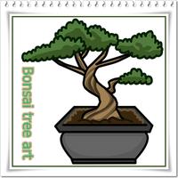 Bonsai tree art design Affiche