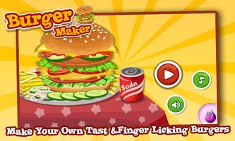 Burger Maker–Kids Cooking Game Affiche