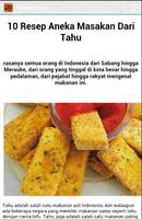 Aneka Resep Masakan Tahu Poster