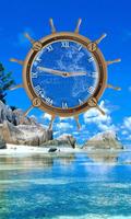 Travel Compass Clock Wallpaper capture d'écran 1