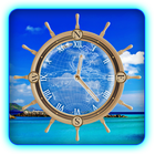 Yacht Travel Compass Clock LWP иконка