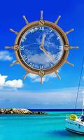 Yacht Travel Compass Clock LWP постер