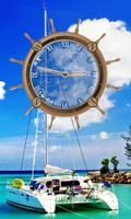 Yacht Travel Compass Clock LWP скриншот 1