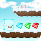 Melting geometrical: ice block icon
