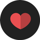 Black vs Red Heart icon