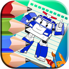 Robot Coloring book Zeichen