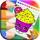 Coloring page for shopkins icône