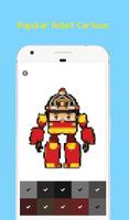 Robot Superhero Pixel Art - Coloring By Number screenshot 2