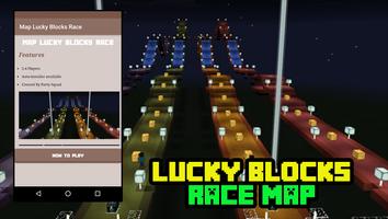 Lucky Block Race Map MCPE Affiche