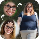 chicas gracioso cortar pegar foto editor icono