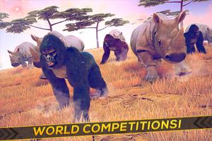 超級 大猩猩 猴 叢林 逃亡 冒險 遊戲 免費 截图 1