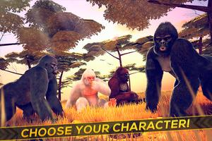 超級 大猩猩 猴 叢林 逃亡 冒險 遊戲 免費 截图 2