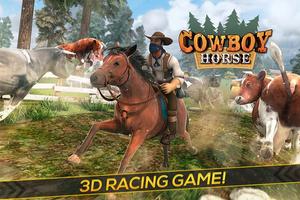 Cowboy Horse - Farm Racing-poster