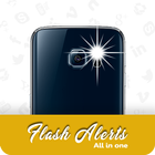 White color flash alerts on call, sms & other apps icône