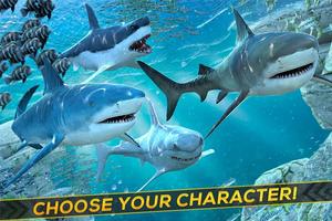 Shark & Crocodile Fight: Run screenshot 2