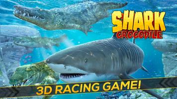 Shark & Crocodile Fight: Run ảnh chụp màn hình 3