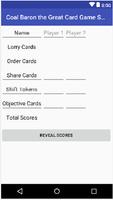 Coal Baron The Great Card Game: Scorepad plakat