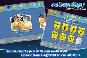 Pet Escape Math 1: Math Basics captura de pantalla 1