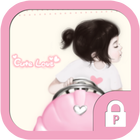 Cute love girl protector theme icône