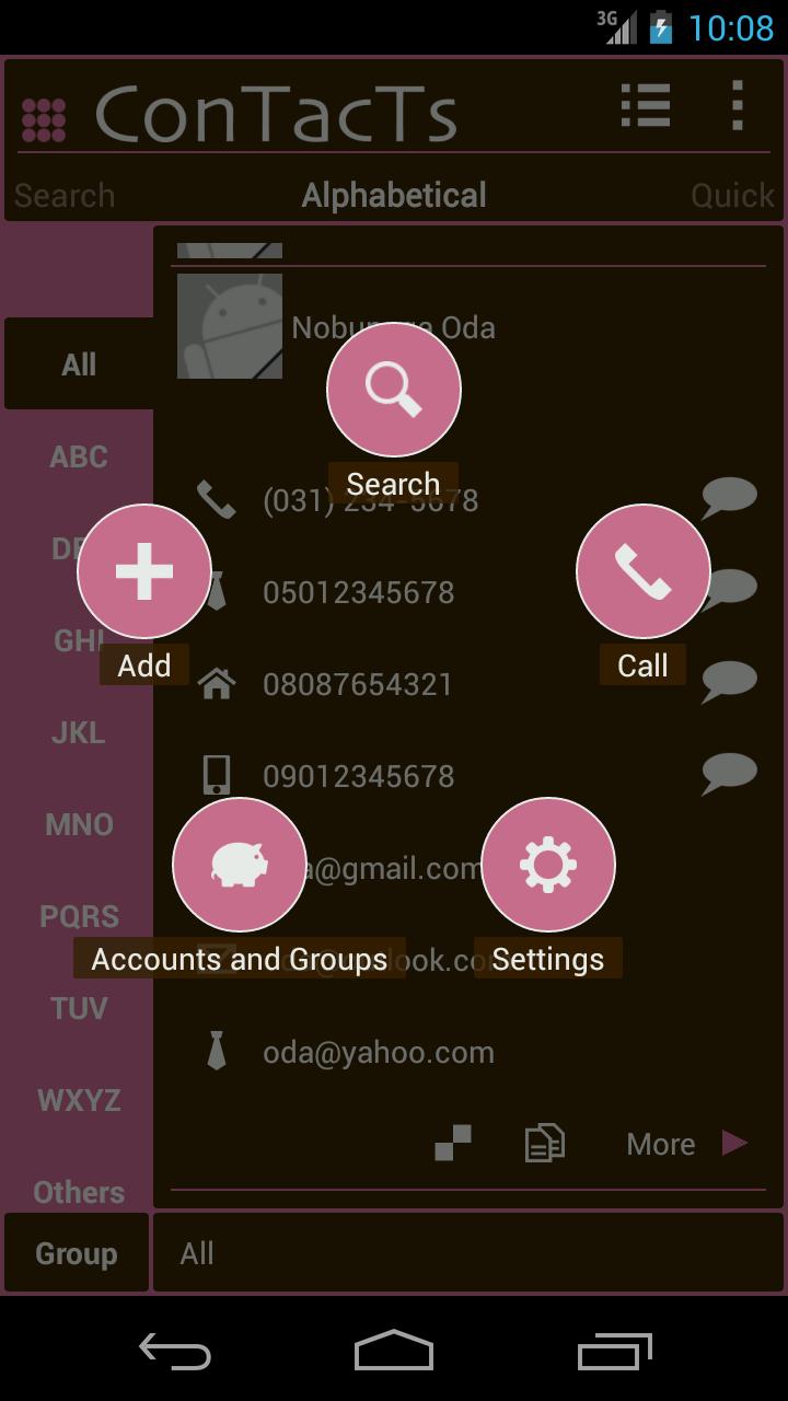 Android 用の ピンクの電話帳contacts Apk をダウンロード