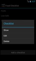 Food Checklist captura de pantalla 1