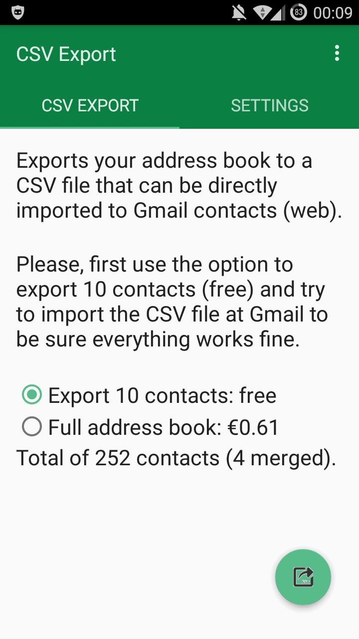 Export Contacts CSV for Gmail APK for Android Download
