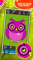 Cute Owls Coloring Book syot layar 3